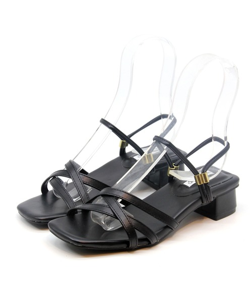 Sugar Sugar(シュガーシュガー)の「【SUGAR SUGAR シュガーシュガー】ローヒール2WAYサンダル(サンダル・レディース・ブラック/グリーン/イエロー/ベージュ/パープル・LL/L/S/M)」の6枚目の写真