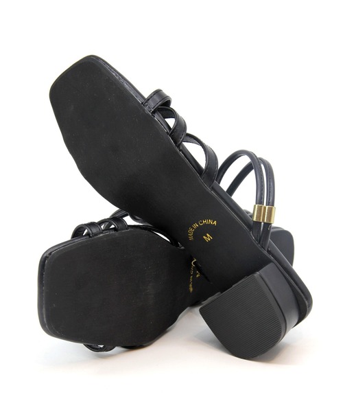 Sugar Sugar(シュガーシュガー)の「【SUGAR SUGAR シュガーシュガー】ローヒール2WAYサンダル(サンダル・レディース・ブラック/グリーン/イエロー/ベージュ/パープル・LL/L/S/M)」の9枚目の写真