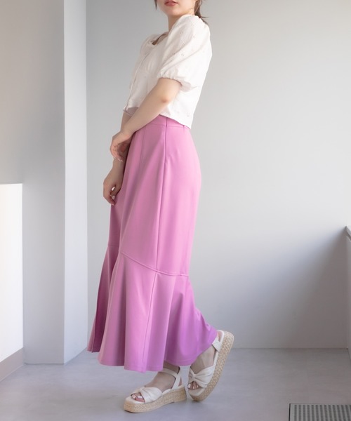 OLIVE des OLIVE(オリーブデオリーブ)の「前開きコンパクトブラウス(シャツ/ブラウス・レディース・ブラック/オフホワイト/オレンジ・FREE)」の5枚目の写真