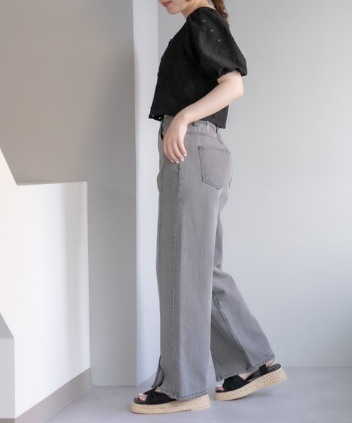 OLIVE des OLIVE(オリーブデオリーブ)の「前開きコンパクトブラウス(シャツ/ブラウス・レディース・ブラック/オフホワイト/オレンジ・FREE)」の11枚目の写真