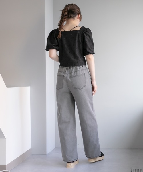 OLIVE des OLIVE(オリーブデオリーブ)の「前開きコンパクトブラウス(シャツ/ブラウス・レディース・ブラック/オフホワイト/オレンジ・FREE)」の12枚目の写真