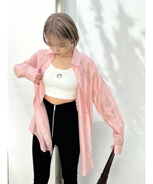 EMODA（エモダ）の「ボーイズルーズシャツ（シャツ/ブラウス・レディース・ブラック/ピンク/その他/その他1・FREE）」の9枚目の写真