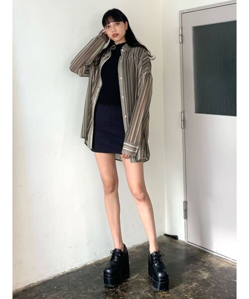 EMODA（エモダ）の「ボーイズルーズシャツ（シャツ/ブラウス・レディース・ブラック/ピンク/その他/その他1・FREE）」の10枚目の写真