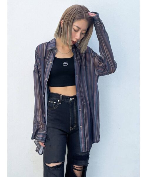 EMODA（エモダ）の「ボーイズルーズシャツ（シャツ/ブラウス・レディース・ブラック/ピンク/その他/その他1・FREE）」の6枚目の写真