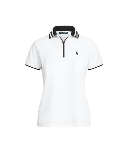 POLO GOLF(ポロ ゴルフ)の「テーラード フィット ジッププラケット ポロシャツ(ポロシャツ・レディース・ホワイト・S/XXS/XS/M)」の5枚目の写真