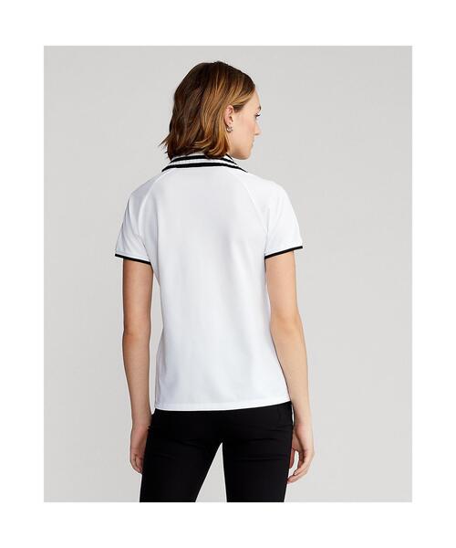 POLO GOLF(ポロ ゴルフ)の「テーラード フィット ジッププラケット ポロシャツ(ポロシャツ・レディース・ホワイト・S/XXS/XS/M)」の4枚目の写真