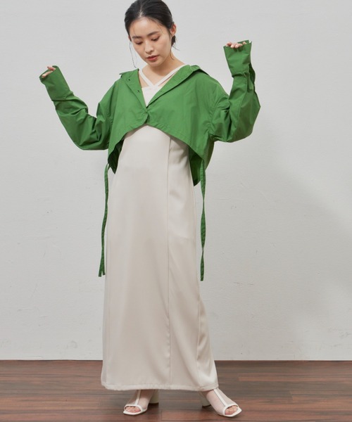 VANNIE U（ヴァニーユー）の「テープショートシャツ（シャツ/ブラウス・レディース・ホワイト/グリーン・FREE）」の10枚目の写真
