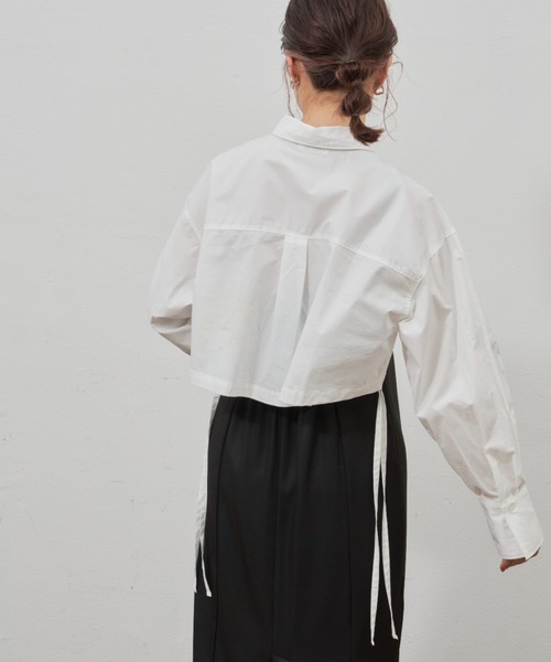 VANNIE U（ヴァニーユー）の「テープショートシャツ（シャツ/ブラウス・レディース・ホワイト/グリーン・FREE）」の13枚目の写真