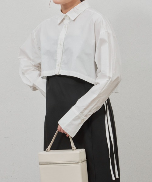 VANNIE U（ヴァニーユー）の「テープショートシャツ（シャツ/ブラウス・レディース・ホワイト/グリーン・FREE）」の11枚目の写真