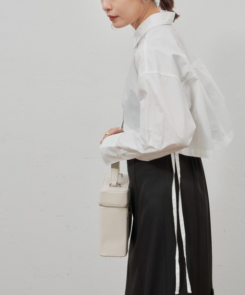 VANNIE U（ヴァニーユー）の「テープショートシャツ（シャツ/ブラウス・レディース・ホワイト/グリーン・FREE）」の14枚目の写真