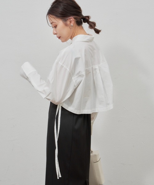 VANNIE U（ヴァニーユー）の「テープショートシャツ（シャツ/ブラウス・レディース・ホワイト/グリーン・FREE）」の15枚目の写真