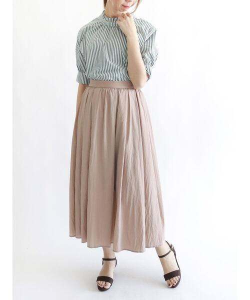 Te chichi（テチチ）の「ナイロンワッシャーギャザースカート（スカート・レディース・ブラック/グリーン/モカ・ﾌﾘ-）」の7枚目の写真