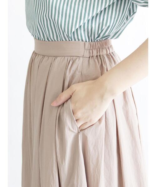 Te chichi（テチチ）の「ナイロンワッシャーギャザースカート（スカート・レディース・ブラック/グリーン/モカ・ﾌﾘ-）」の11枚目の写真