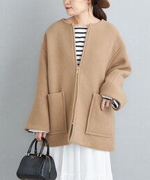 SHIPS | Bellandi SUPER130 ショートコート◆(ノーカラーコート)