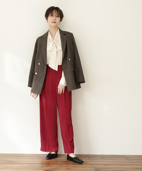 N.（N. Natural Beauty Basic）（エヌエヌナチュラルビューティーベーシック）の「◆トロミリボンボウタイブラウス（シャツ/ブラウス・レディース・オフホワイト/ブラック/ピンク・MEDIUM）」の17枚目の写真