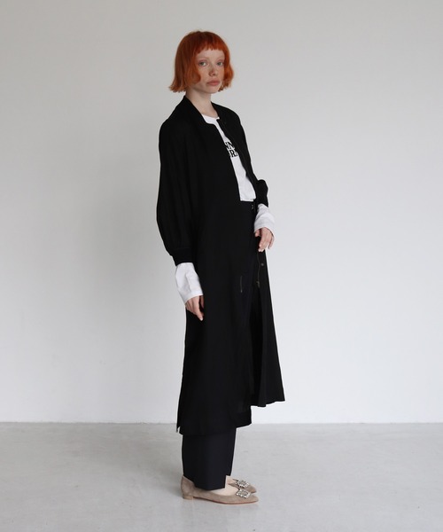 DRESSLAVE（ドレスレイブ）の「tencel twill long&lean MA-1(ロング1MA-1)（MA-1・レディース・ブラック/カーキ/ブルー・38）」の2枚目の写真