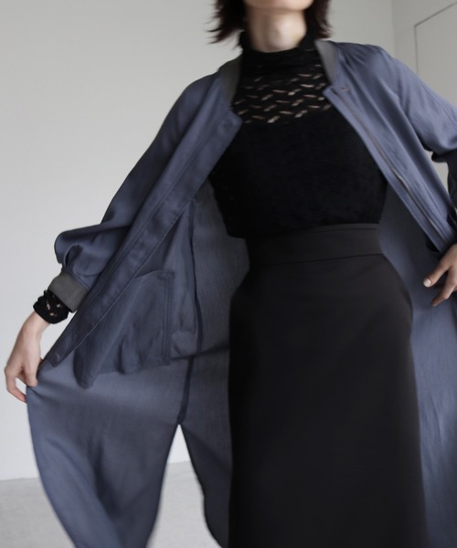 DRESSLAVE（ドレスレイブ）の「tencel twill long&lean MA-1(ロング1MA-1)（MA-1・レディース・ブラック/カーキ/ブルー・38）」の10枚目の写真