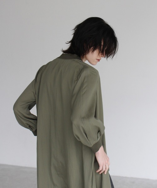 DRESSLAVE（ドレスレイブ）の「tencel twill long&lean MA-1(ロング1MA-1)（MA-1・レディース・ブラック/カーキ/ブルー・38）」の6枚目の写真