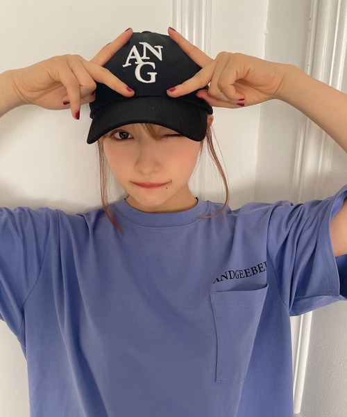 ANDGEEBEE（アンジービー）の「UNISEX ポケットエンボスTシャツ（Tシャツ/カットソー・レディース・ブラック/パープル・X-LARGE）」の12枚目の写真