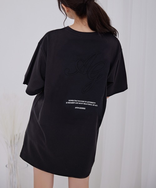 ANDGEEBEE（アンジービー）の「UNISEX ポケットエンボスTシャツ（Tシャツ/カットソー・レディース・ブラック/パープル・X-LARGE）」の10枚目の写真