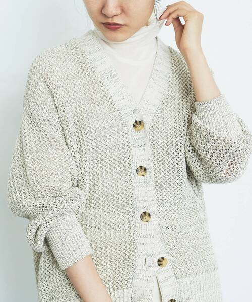 le.coeur blanc（ルクールブラン）の「シアータートル（Tシャツ/カットソー・レディース・ブラック/グリーン/アイボリー・38）」の2枚目の写真