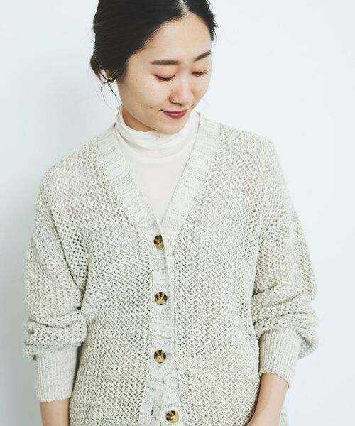 le.coeur blanc（ルクールブラン）の「シアータートル（Tシャツ/カットソー・レディース・ブラック/グリーン/アイボリー・38）」の4枚目の写真