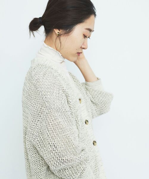 le.coeur blanc（ルクールブラン）の「シアータートル（Tシャツ/カットソー・レディース・ブラック/グリーン/アイボリー・38）」の7枚目の写真