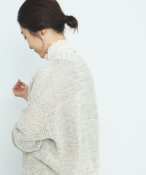 le.coeur blanc（ルクールブラン）の「シアータートル（Tシャツ/カットソー・レディース・ブラック/グリーン/アイボリー・38）」の9枚目の写真