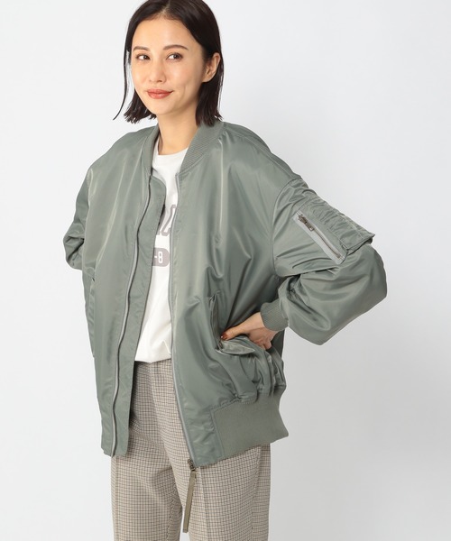 BARNYARDSTORM（バンヤードストーム）の「BARNYARDSTORM / 【WEB限定サイズL】MA-1ブルゾン（MA-1・レディース・ベージュ/カーキ・0/1/2）」の6枚目の写真