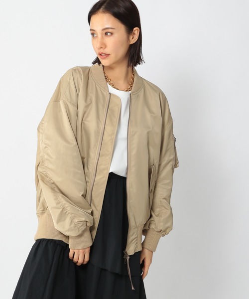 BARNYARDSTORM（バンヤードストーム）の「BARNYARDSTORM / 【WEB限定サイズL】MA-1ブルゾン（MA-1・レディース・ベージュ/カーキ・0/1/2）」の12枚目の写真