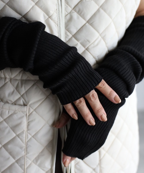 ap retro（アプレトロ）の「リブアームウォーマー/アームカバー（アームカバー・レディース・杢グレー/ホワイト/ブラック/ベージュ/グレイッシュベージュ/ホワイト系その他・FREE）」の9枚目の写真