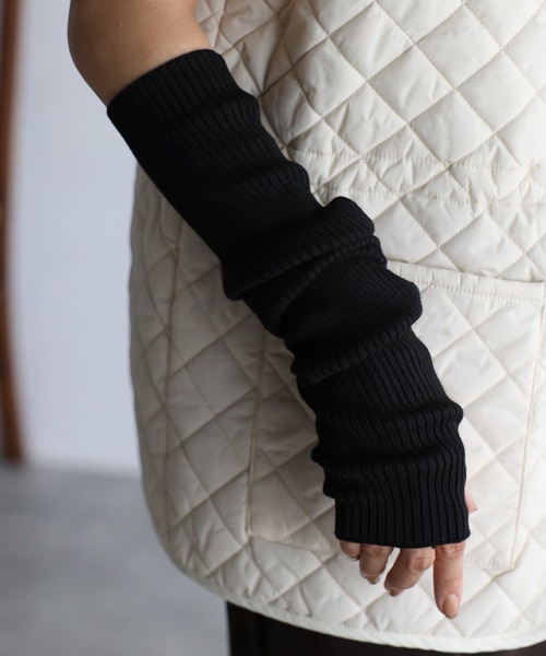 ap retro（アプレトロ）の「リブアームウォーマー/アームカバー（アームカバー・レディース・杢グレー/ホワイト/ブラック/ベージュ/グレイッシュベージュ/ホワイト系その他・FREE）」の10枚目の写真