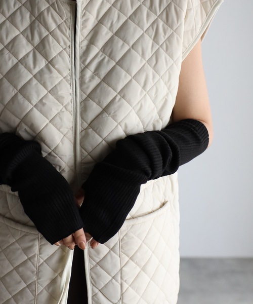 ap retro（アプレトロ）の「リブアームウォーマー/アームカバー（アームカバー・レディース・杢グレー/ホワイト/ブラック/ベージュ/グレイッシュベージュ/ホワイト系その他・FREE）」の11枚目の写真