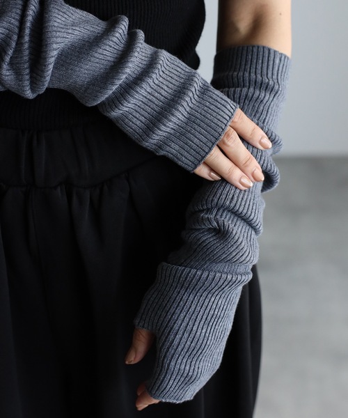 ap retro（アプレトロ）の「リブアームウォーマー/アームカバー（アームカバー・レディース・杢グレー/ホワイト/ブラック/ベージュ/グレイッシュベージュ/ホワイト系その他・FREE）」の13枚目の写真