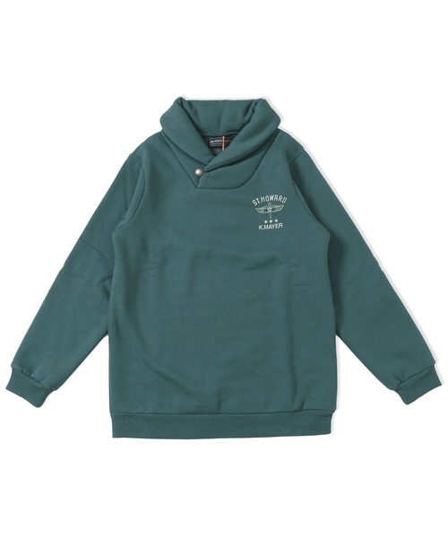 KRIFF MAYER Kid's Collection（クリフメイヤーキッズコレクション）の「裏ボアショール襟クルー（スウェット・キッズ・グレー/チャコール/レッド/ブルーグリーン・120/130/140/160/150/170）」の10枚目の写真