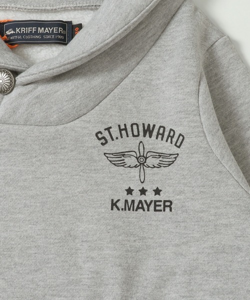 KRIFF MAYER Kid's Collection（クリフメイヤーキッズコレクション）の「裏ボアショール襟クルー（スウェット・キッズ・グレー/チャコール/レッド/ブルーグリーン・120/130/140/160/150/170）」の14枚目の写真