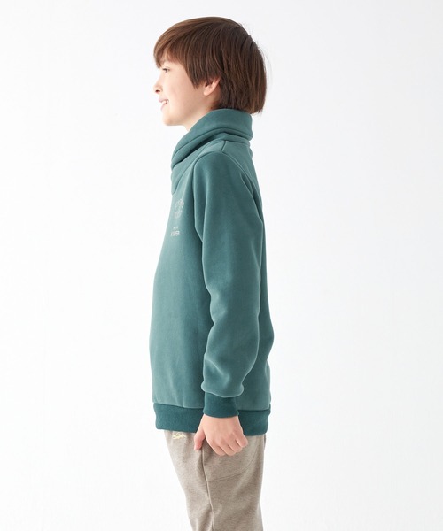 KRIFF MAYER Kid's Collection（クリフメイヤーキッズコレクション）の「裏ボアショール襟クルー（スウェット・キッズ・グレー/チャコール/レッド/ブルーグリーン・120/130/140/160/150/170）」の8枚目の写真