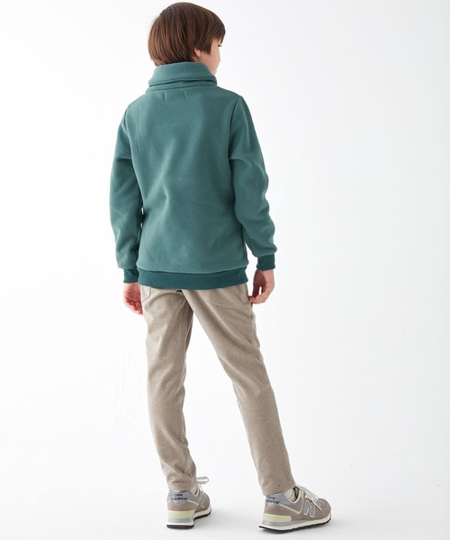 KRIFF MAYER Kid's Collection（クリフメイヤーキッズコレクション）の「裏ボアショール襟クルー（スウェット・キッズ・グレー/チャコール/レッド/ブルーグリーン・120/130/140/160/150/170）」の9枚目の写真