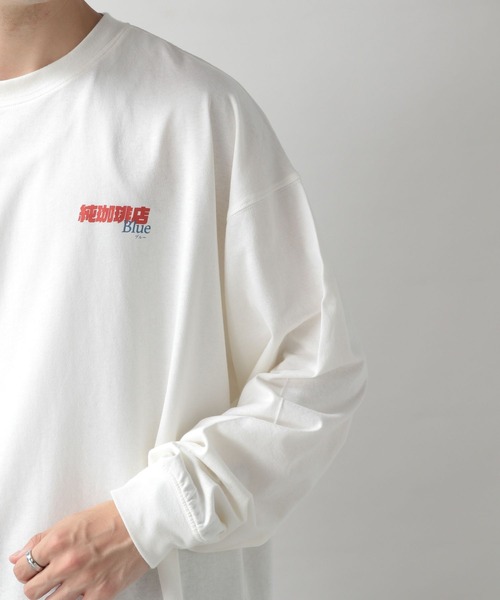RAGEBLUE(レイジブルー)の「【ICHIRAKU】別注コラボロンT(Tシャツ/カットソー・メンズ・ライトグレー/グレー/ホワイト系その他2/ホワイト系その他・LARGE/MEDIUM)」の12枚目の写真