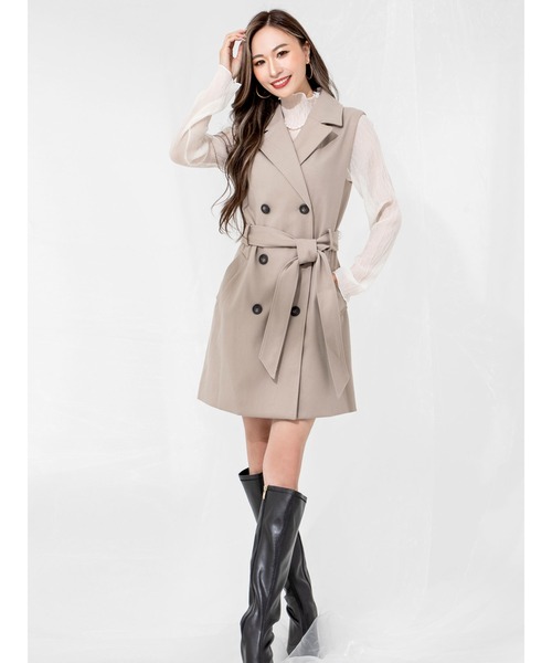 DURAS（デュラス）の「ケープ付き２ＷＡＹコート（その他アウター・レディース・ブラック/ベージュ/アイボリー・FREE）」の18枚目の写真