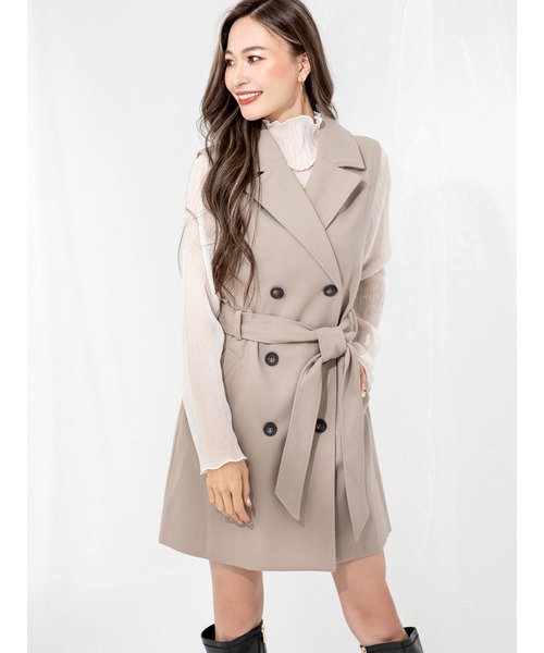 DURAS（デュラス）の「ケープ付き２ＷＡＹコート（その他アウター・レディース・ブラック/ベージュ/アイボリー・FREE）」の20枚目の写真