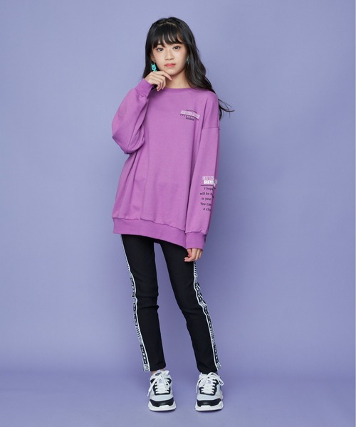 SISTER JENNI（SISTER JENNI）の「サイドラインロゴブラックレギパン（その他パンツ・キッズ・ラベンダー/オフホワイト/グリーン・150cm/140cm/160cm/130cm）」の15枚目の写真