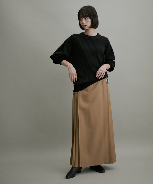 ADAM ET ROPE'(アダムエロペ)の「【WEB・一部実店舗限定】WOOL混リブプルオーバー(ニット/セーター・レディース・ブラック/ダークグリーン/グレー系その他/ベージュ系その他・FREE)」の20枚目の写真