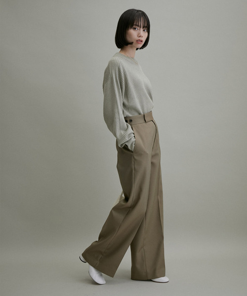 ADAM ET ROPE'(アダムエロペ)の「【WEB・一部実店舗限定】WOOL混リブプルオーバー(ニット/セーター・レディース・ブラック/ダークグリーン/グレー系その他/ベージュ系その他・FREE)」の21枚目の写真