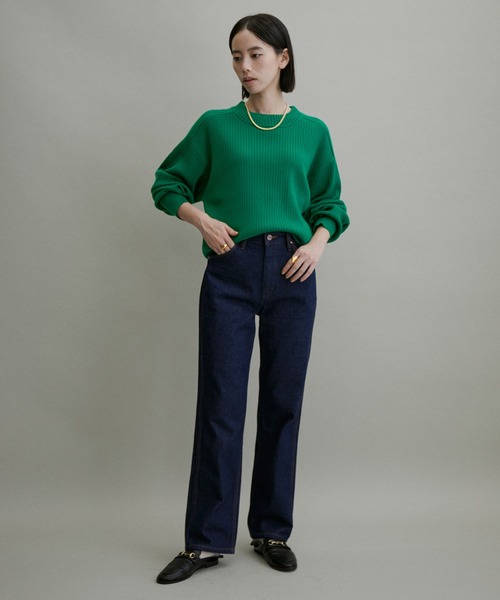 ADAM ET ROPE'(アダムエロペ)の「【WEB・一部実店舗限定】WOOL混リブプルオーバー(ニット/セーター・レディース・ブラック/ダークグリーン/グレー系その他/ベージュ系その他・FREE)」の8枚目の写真