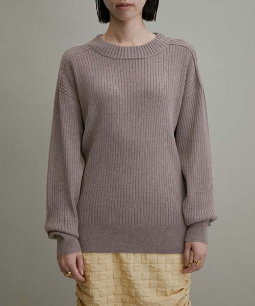 ADAM ET ROPE'(アダムエロペ)の「【WEB・一部実店舗限定】WOOL混リブプルオーバー(ニット/セーター・レディース・ブラック/ダークグリーン/グレー系その他/ベージュ系その他・FREE)」の9枚目の写真