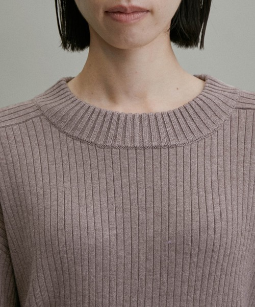 ADAM ET ROPE'(アダムエロペ)の「【WEB・一部実店舗限定】WOOL混リブプルオーバー(ニット/セーター・レディース・ブラック/ダークグリーン/グレー系その他/ベージュ系その他・FREE)」の12枚目の写真