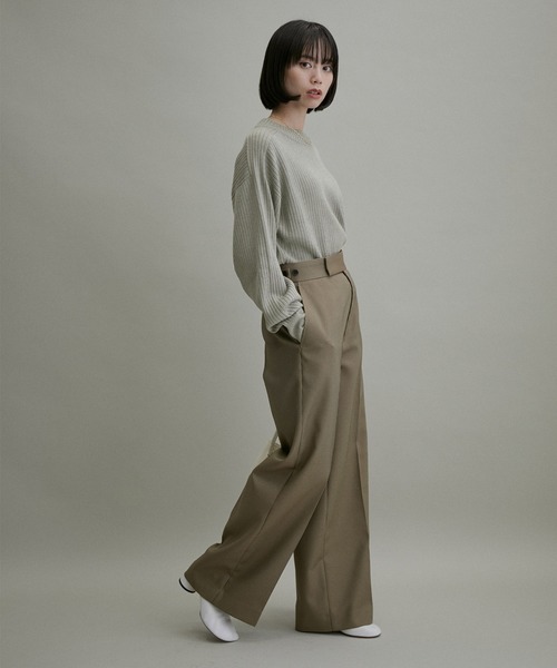 ADAM ET ROPE'(アダムエロペ)の「【WEB・一部実店舗限定】WOOL混リブプルオーバー(ニット/セーター・レディース・ブラック/ダークグリーン/グレー系その他/ベージュ系その他・FREE)」の17枚目の写真