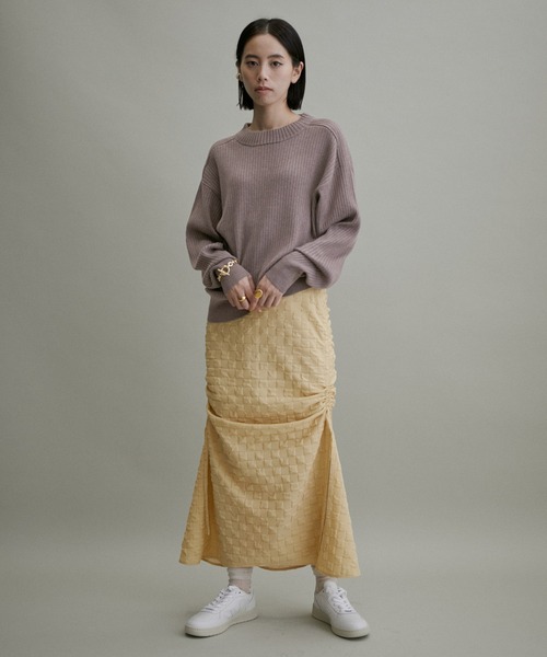 ADAM ET ROPE'(アダムエロペ)の「【WEB・一部実店舗限定】WOOL混リブプルオーバー(ニット/セーター・レディース・ブラック/ダークグリーン/グレー系その他/ベージュ系その他・FREE)」の18枚目の写真