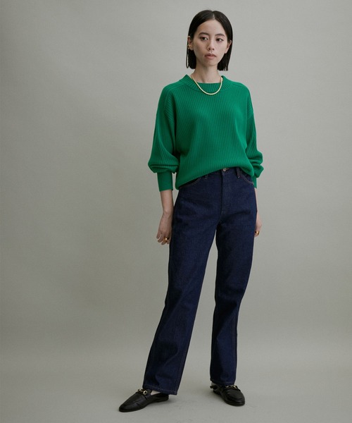 ADAM ET ROPE'(アダムエロペ)の「【WEB・一部実店舗限定】WOOL混リブプルオーバー(ニット/セーター・レディース・ブラック/ダークグリーン/グレー系その他/ベージュ系その他・FREE)」の19枚目の写真